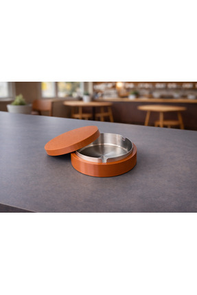 Nebron Paslanmaz Çelik Kül Tablası 10 Cm-Modern Tasarım-Sert Plastik-Koku, Du...