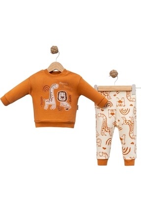 Babycan Friends Of Forest Baskılı %100 Pamuk Bebek Takımı – Uzun Kollu Sweats...