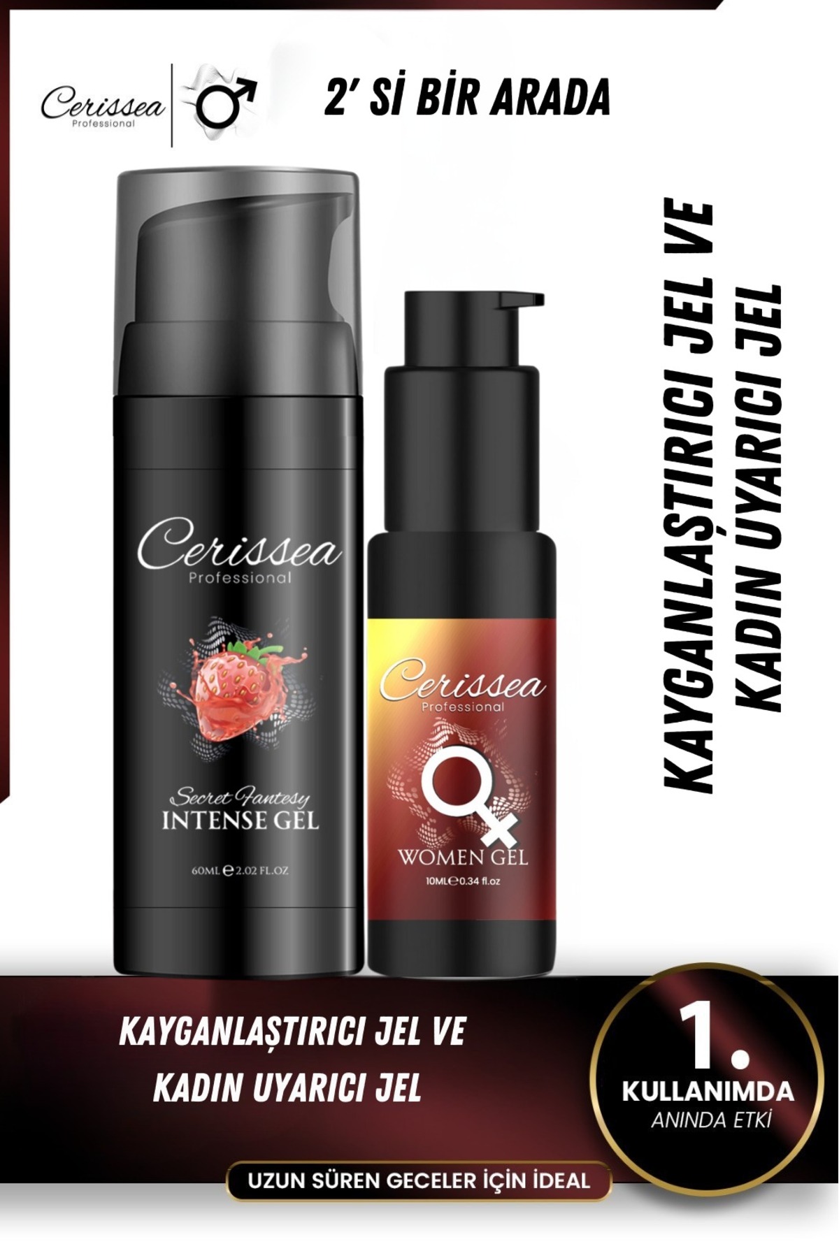 Cerissea 2'Li Set Kadın Bakım ve Çilekli Kayganlaştırıcı Jel