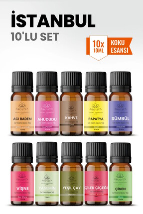 Aroviva İstanbul 10’lu Oda Kokusu Seti – Buhurdanlık Yağı, Difüzör Esansı ve ...