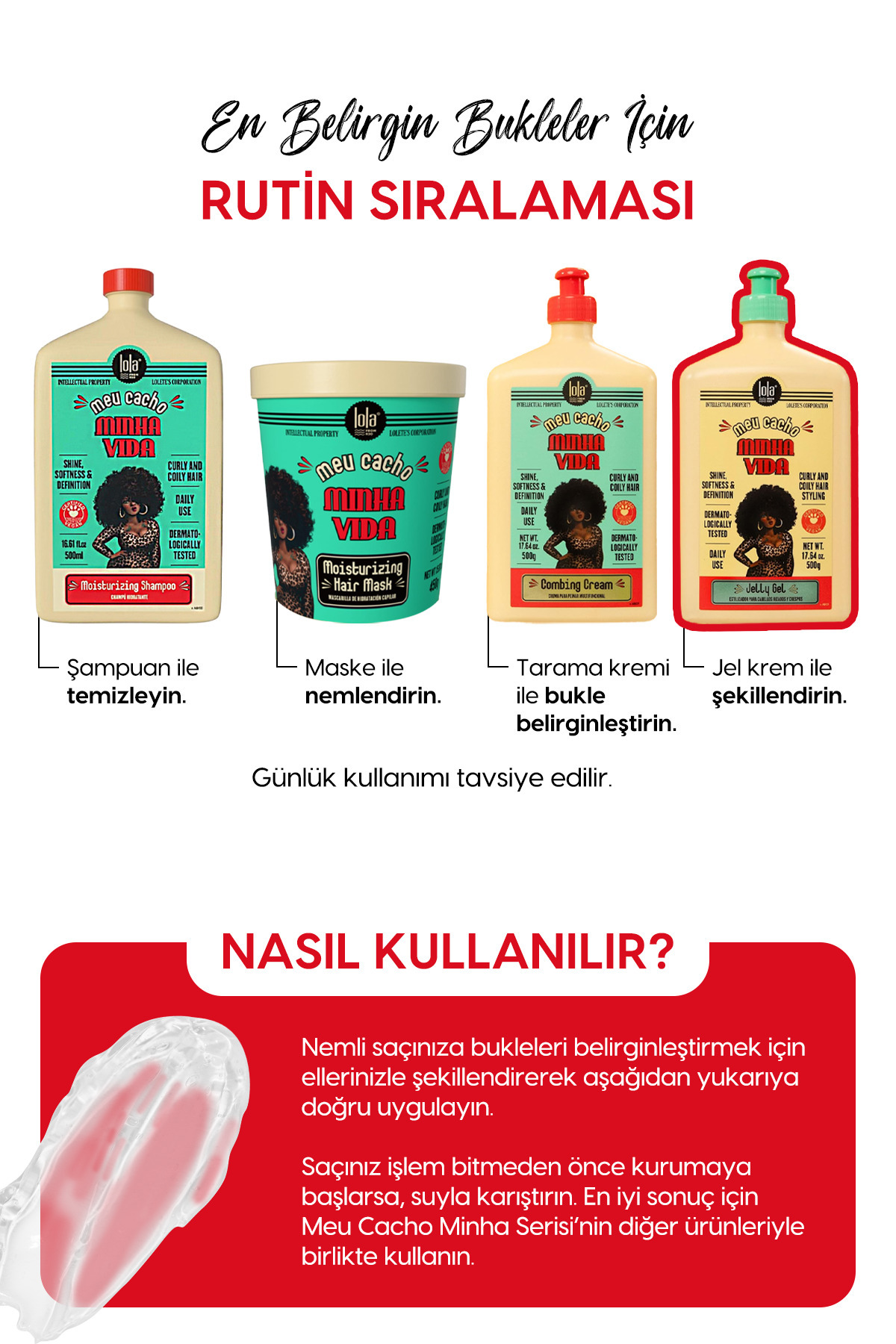 Meu Cacho Minha Vida Kıvırcık ve Dalgalı Saçlar İçin Bukle Belirginleştirici Şekillendirici Jel,500g — TYCFAE654B473A43A63143500 — تصویر 5 از 5