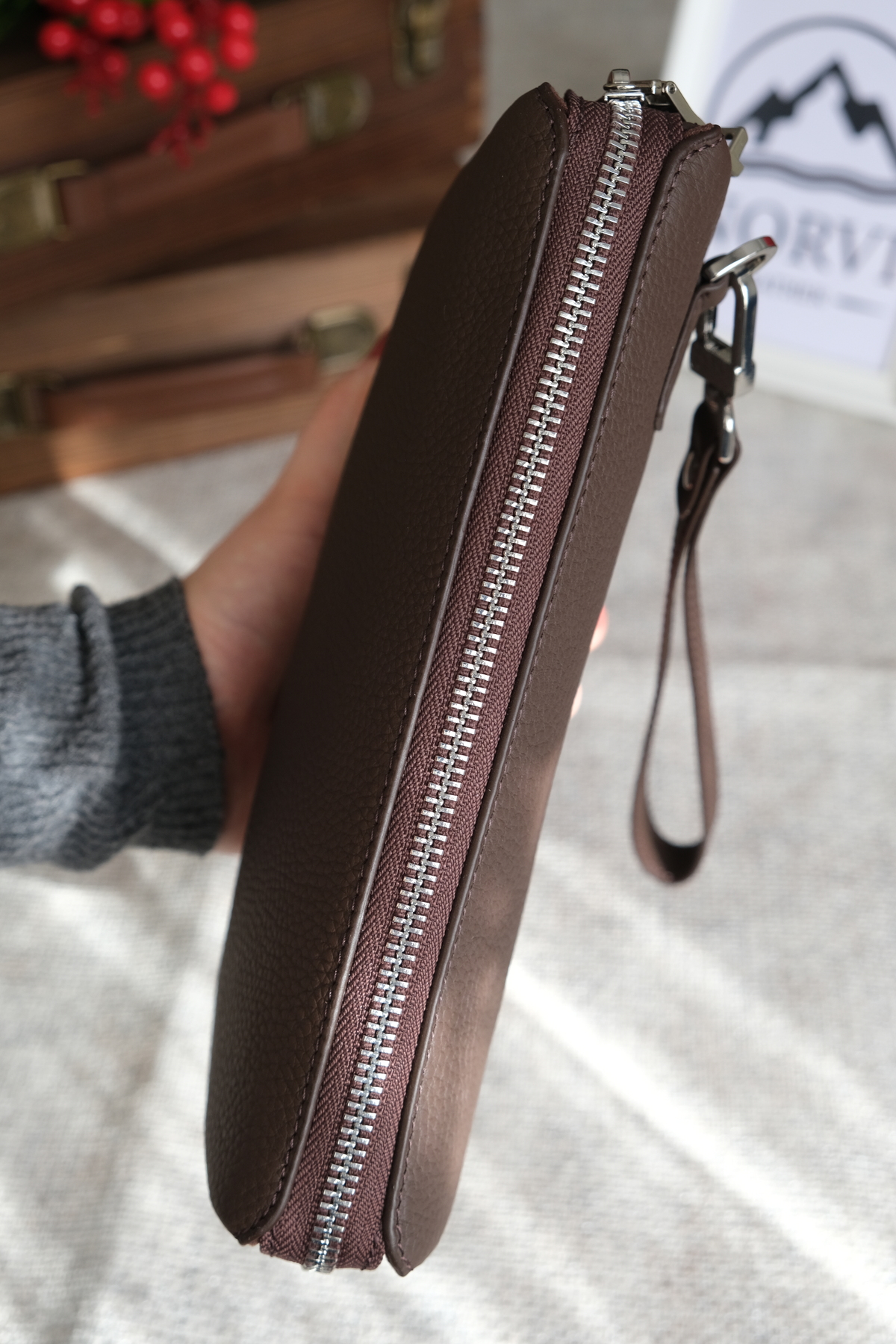Norvi Leather Şifreli Hakiki Deri Erkek El Çantası 1232 görsel 5