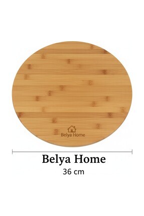 Vera Bambu 36 cm Dönen Servis ve Sunum Tabağı , Akıcı Dönüş, Şık Tasarım(Alt ...