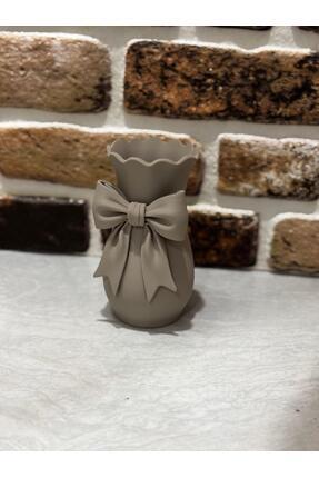 Sun3Day Kurdele Detaylı Dekoratif Vazo - Modern Estetik Coquette Stil Çiçek V...