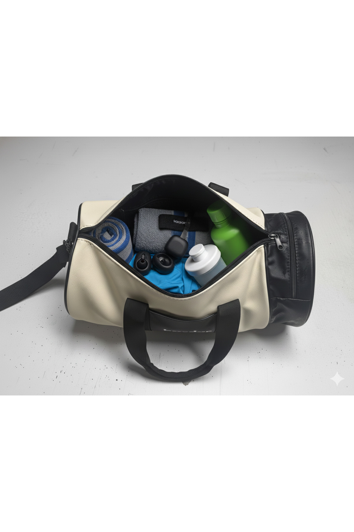 baydar  Premium Vegan Deri Su Geçirmez Duffle Spor ve Seyahat Çantası-Fitness ve Günlük Kullanım - Unisex - Görsel 3