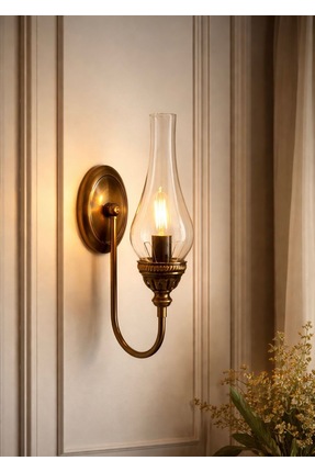 YILDIZ Eskitme Gaz Lambası Aplik | Dekoratif ve Otantik Duvar Aydınlatma | Am...