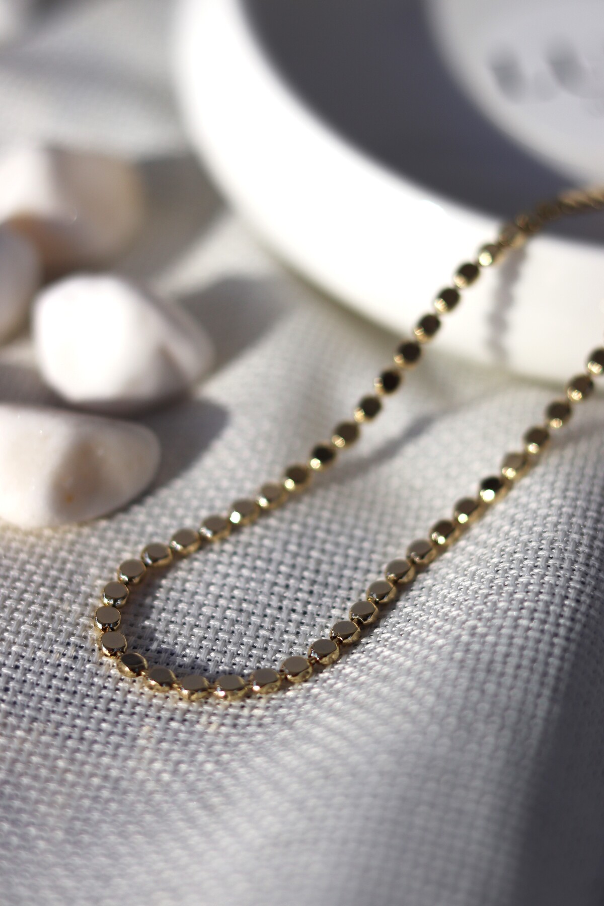 LUUL ATELIER XUPING Minimal Pul Ezme Zincir 14K Çelik Kolye görsel 3
