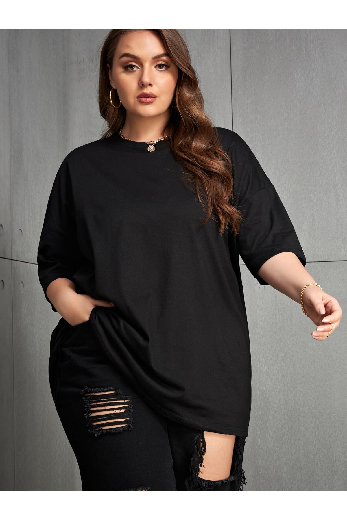 DAXİS Sportwear Company Bisiklet Yaka Penye T-shirt görsel 5