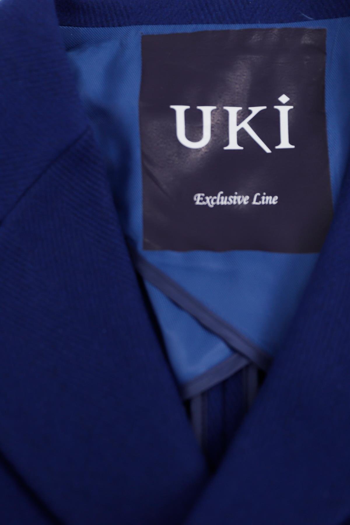 Uki  Koyu Mavi Mono Yaka Kaban - Görsel 7