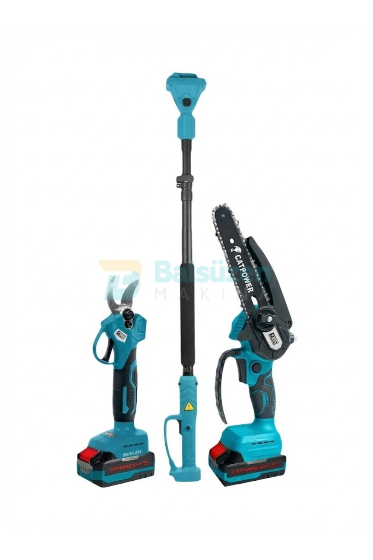 Power tree2本セット Cat Power Catpower 1520 Kömürsüz 2'li Akülü Uzun Budama Makası Ve