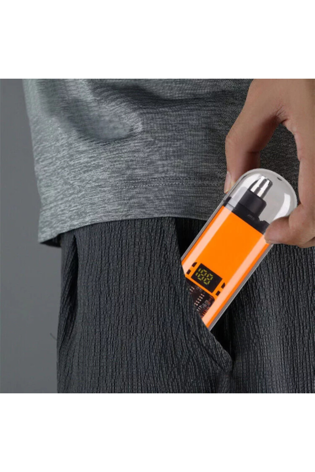 دستگاه اصلاح موی بینی، گوش و گونه قابل شارژ با پورت USB مدل فندکی جیبی — FT-93862-2 — تصویر 3 از 3