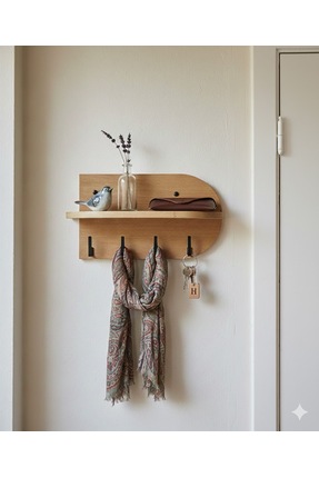 FLORADESİGN Rone Çok Amaçlı Duvar Tipi Askılık %100 MDF