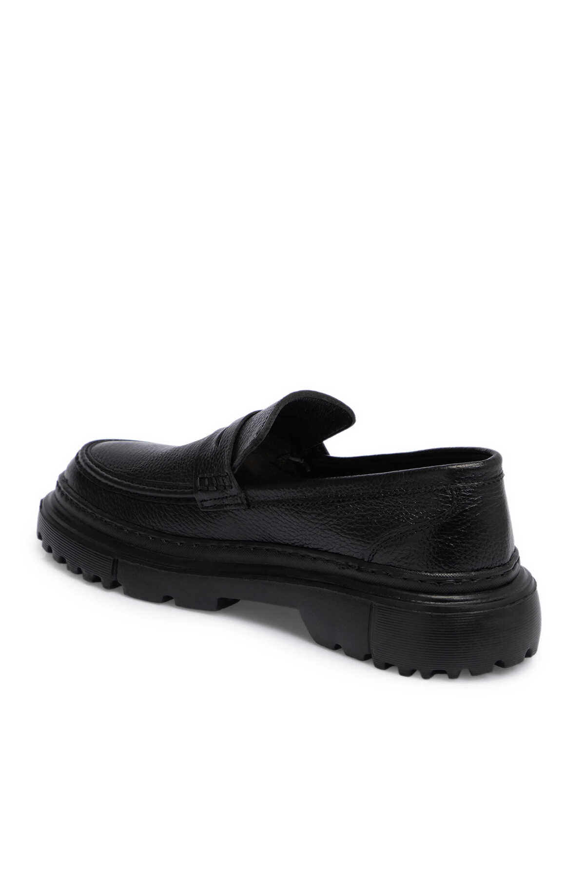 Tergan Siyah Hakiki Deri Erkek Loafer - E25S1AY57673-A41 görsel 3