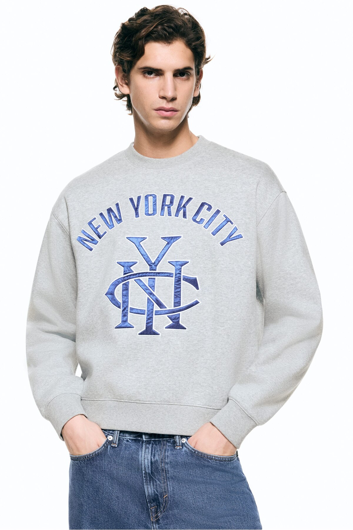 سویشرت چاپی گشاد اچ اند ام سویشرت H&M