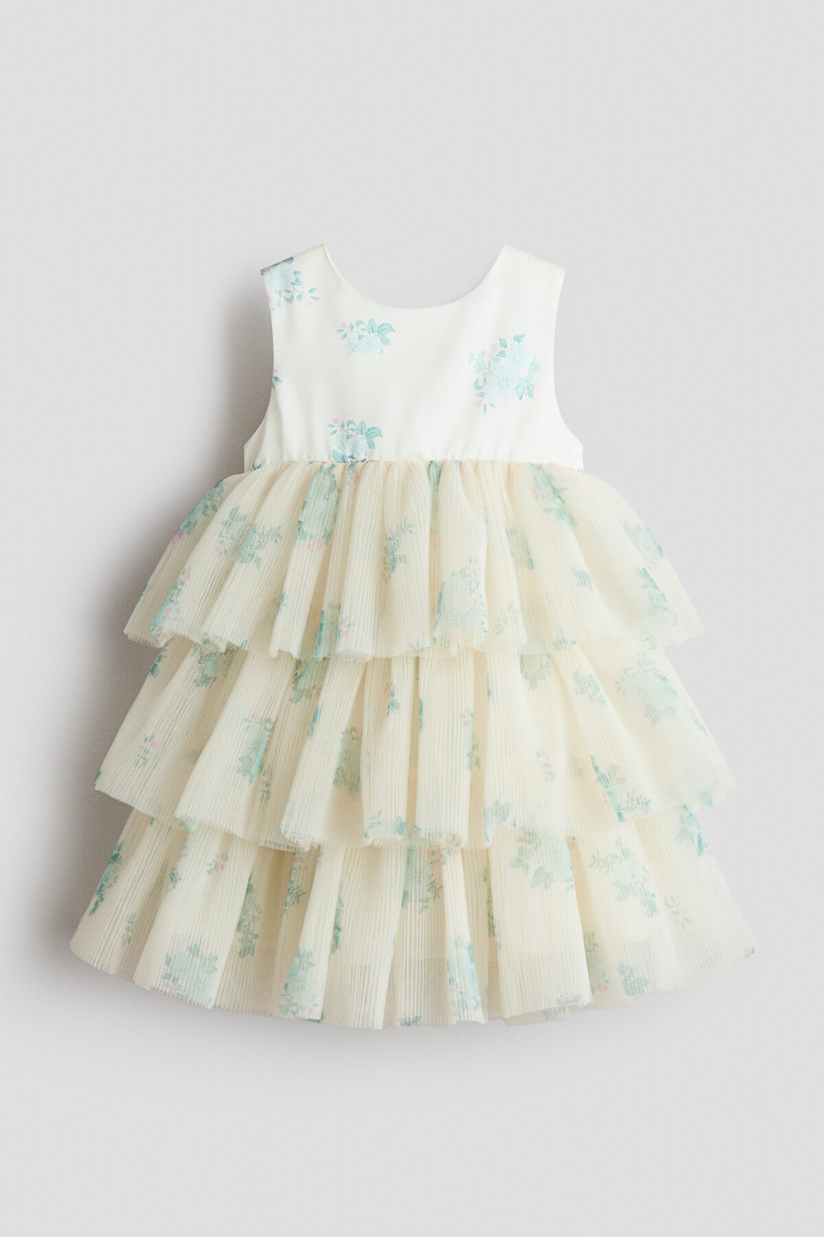 H&M Katlı Tül Etekli Elbise fotoğrafı 3 (önizleme)