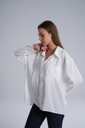 DIVINE TASARIM AURA Oversize Standart Beden Gömlek