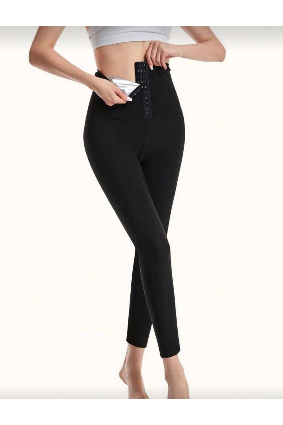 FİT WOMEN yüksek bel zayıflatan incelten toparlayıcı agraflı tayt 4409 görsel 3