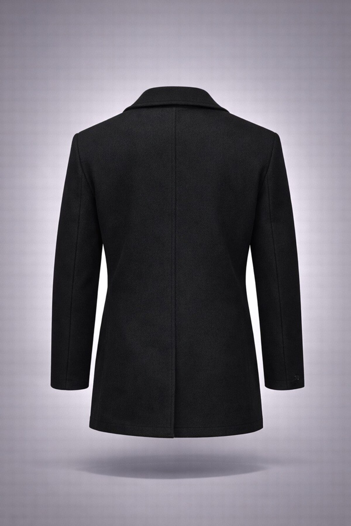 LUMAST  Slim Fit Kışlık Kruvaze Orta Boy Kaşe Kaban - Görsel 3