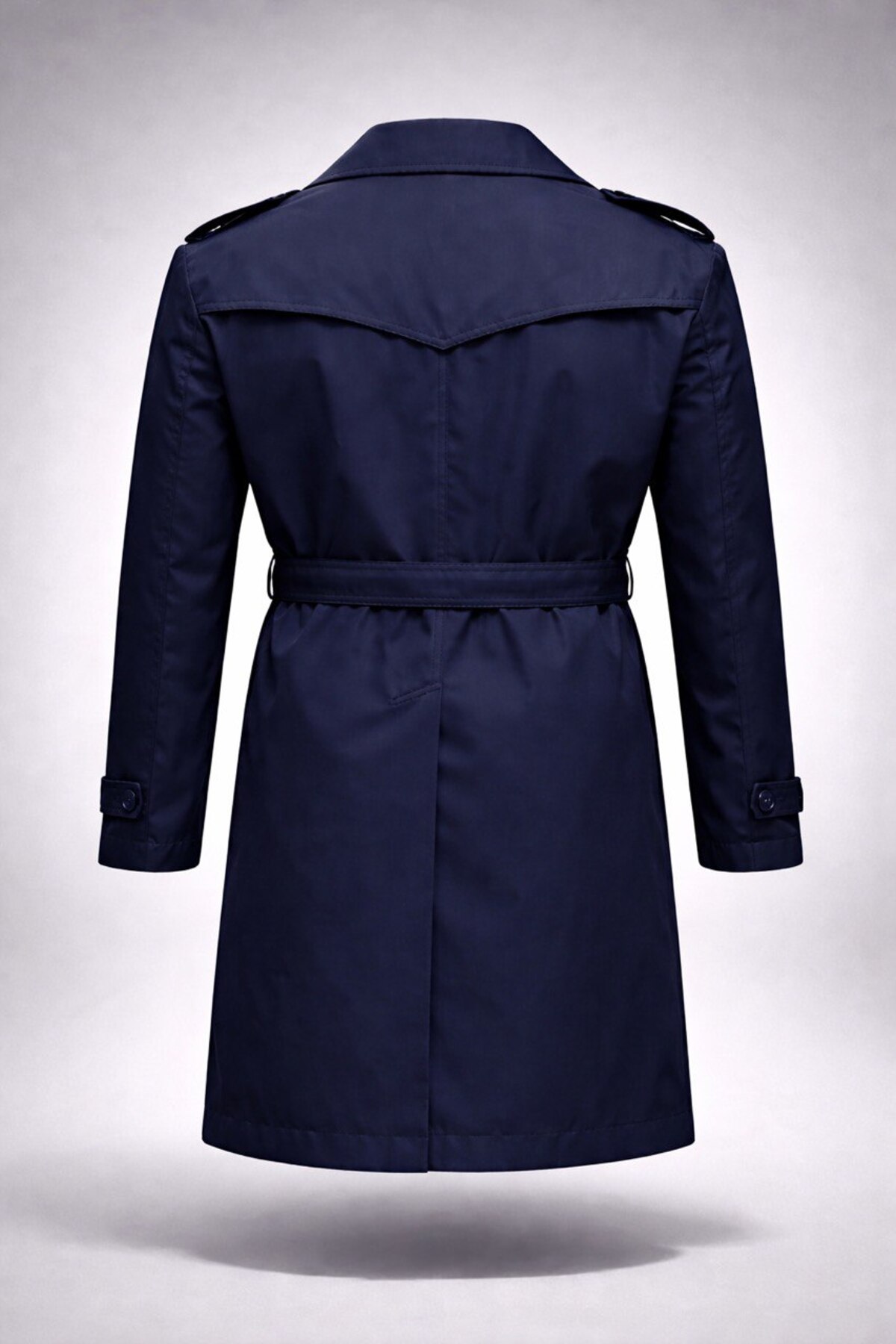 LUMAST  Slim Fit Su Geçirmez Kemerli Kruvaze Trençkot - Görsel 2