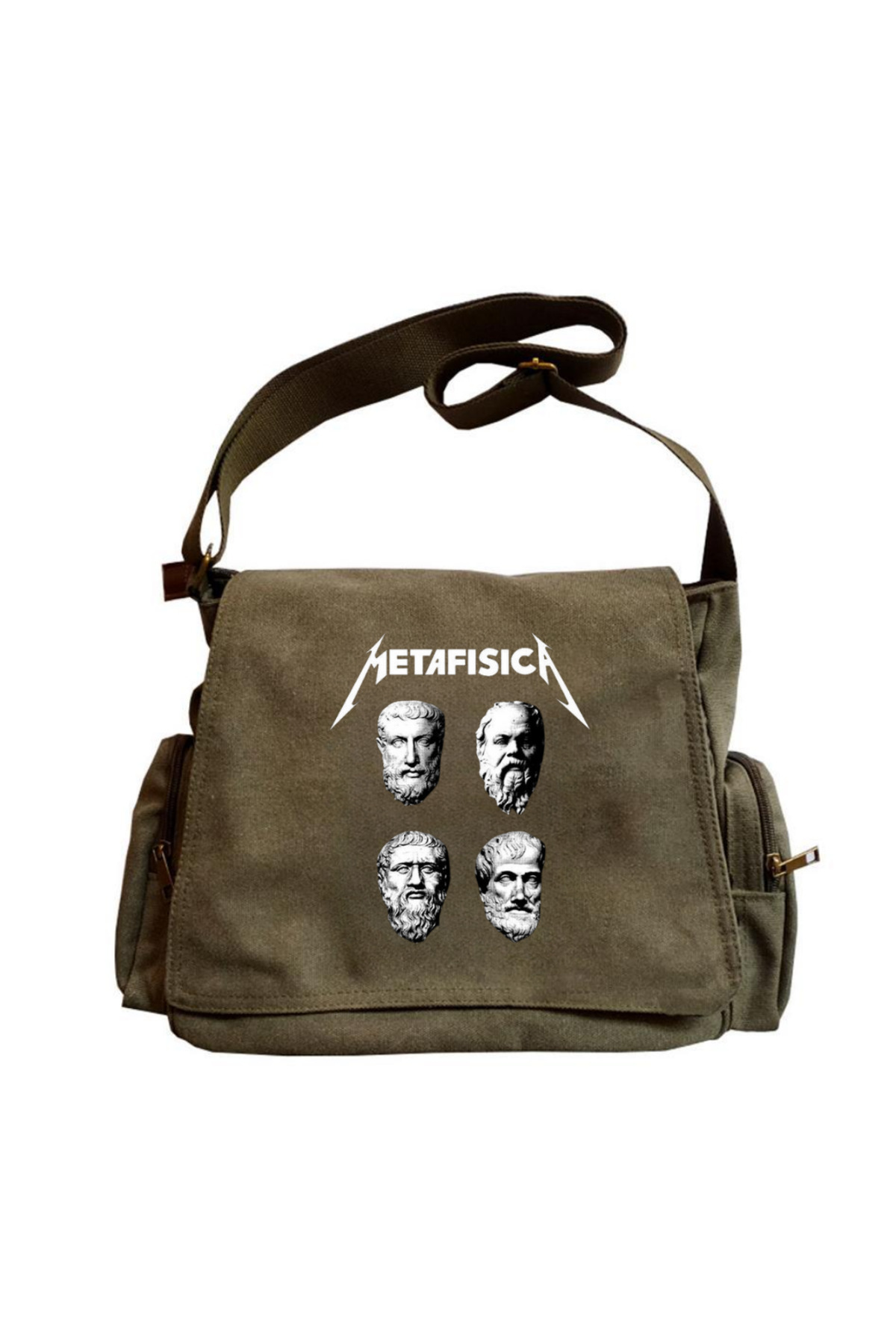 Toum Metafisica Baskılı Unisex Postacı Çantası