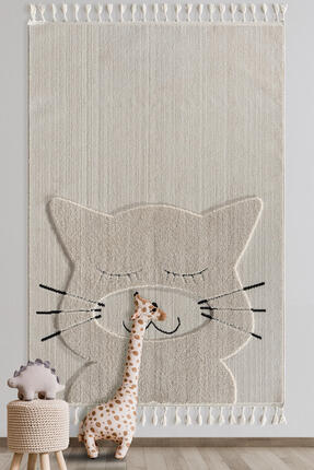 Neşem Halı Boutique Kids - Kitty Kedi Figürlü Antialerjik Çocuk Odası Halısı
