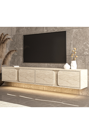 MERT SERT MOBİLYA Helen Tv Sehpası, Tv Ünitesi, Günışığı Ledli
