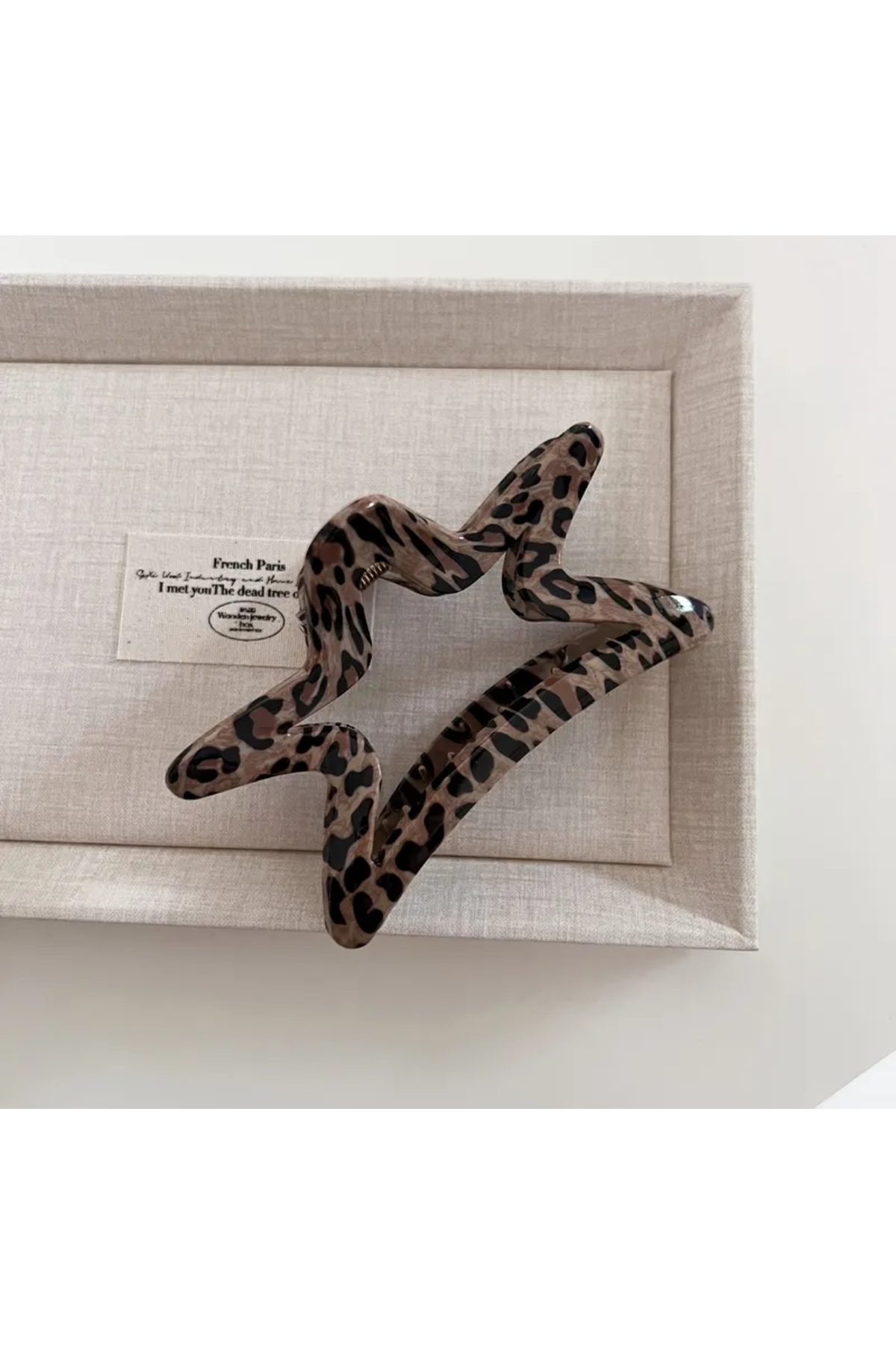 GÜLPEŞE Leopar Desenli Mandal Toka Yeni Trend-06 görsel 2