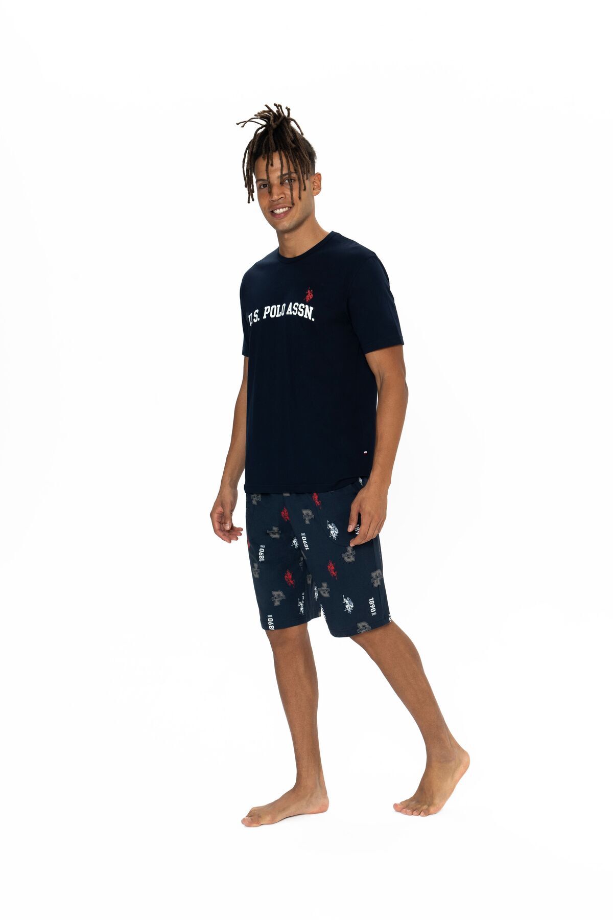 ست پیژامه و لباس خواب مردانه یقه گرد | یو اس پولو U.S. Polo Assn. ARSNO18H86T6PFI-LAC TR - تصویر 3