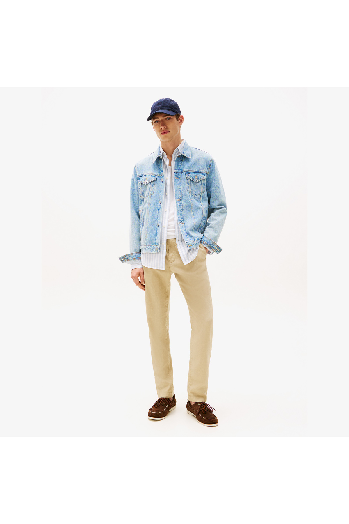 تامی هیلفیگر شلوار بژ مردانه کتان Harlem Sorona