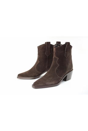 evva shoes Hakiki Deri Süet Çok Kaliteli Kovboy Bot