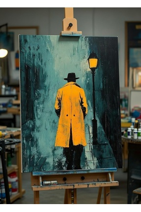 Nurşahın Resimleri Tablo %100 El Yapımı Soyut Dekoratif Kanvas Tablo