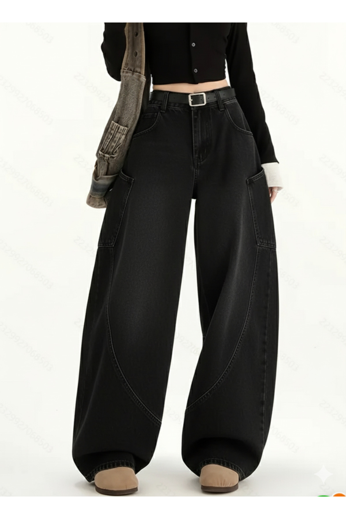 DEEFWEAR  Premium Tasarım Unisex Retro Jean Pantolon - Görsel 3