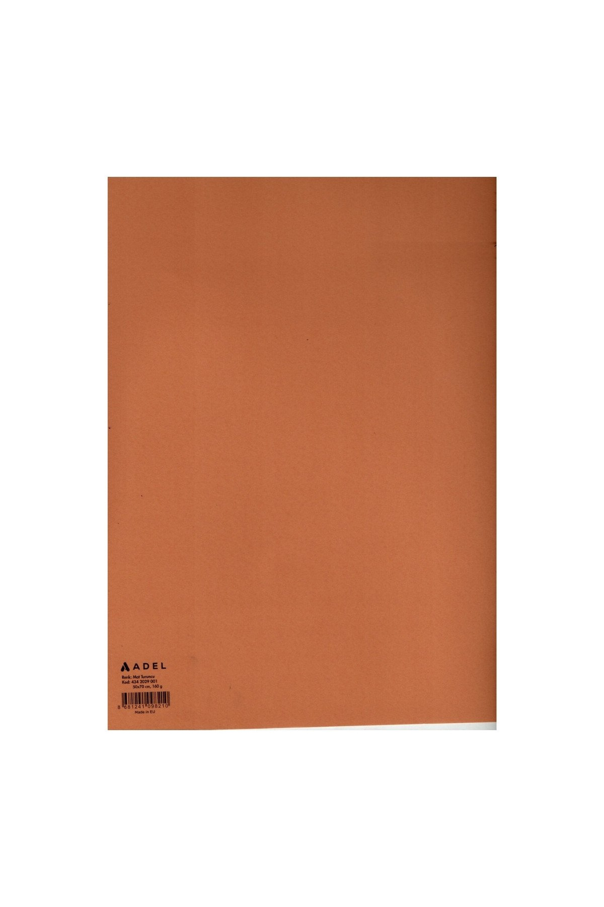 Adel 📄 Fon Kartonu 160 gr 50×70 cm – Mat Turuncu (3 Adet) 📄