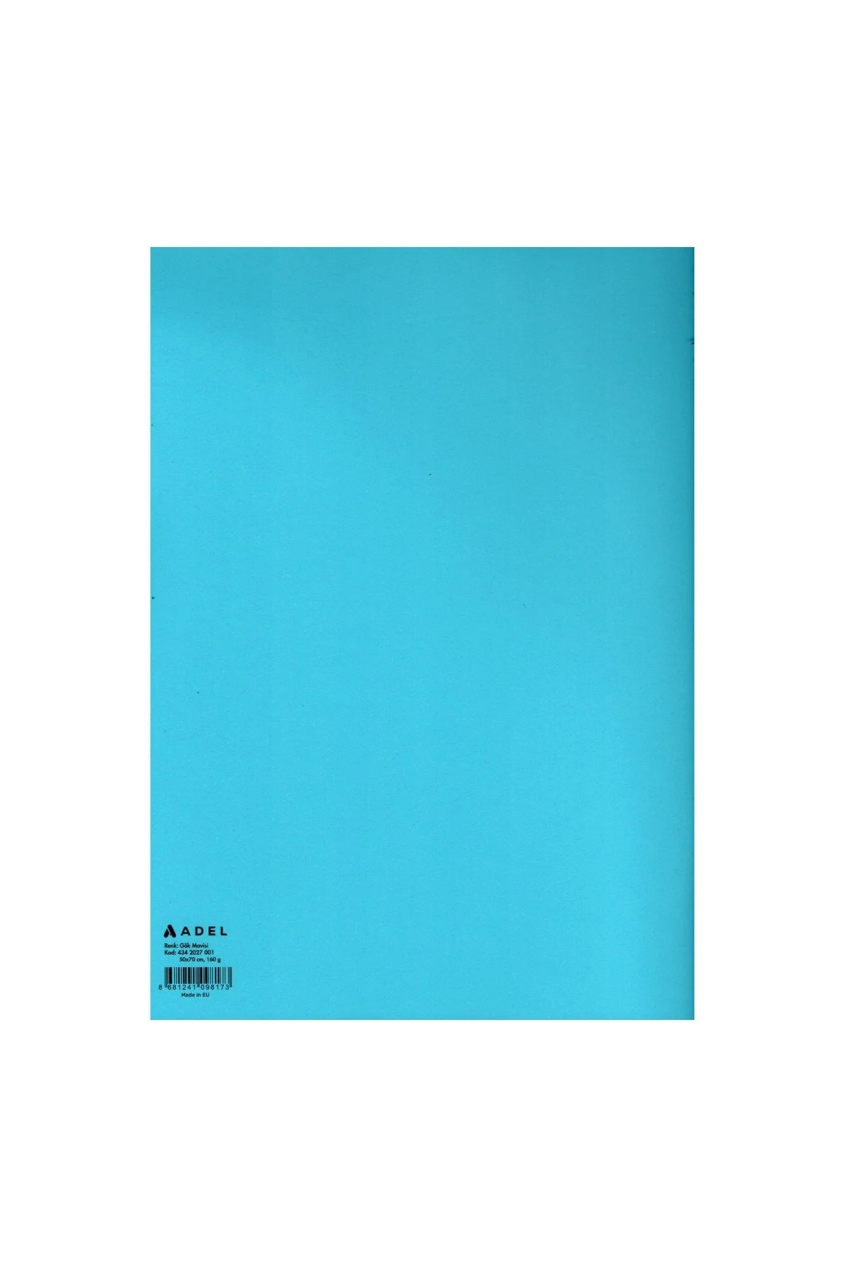 Adel 📄 Fon Kartonu 160 gr 50×70 cm – Gök Mavisi (3 Adet) 📄
