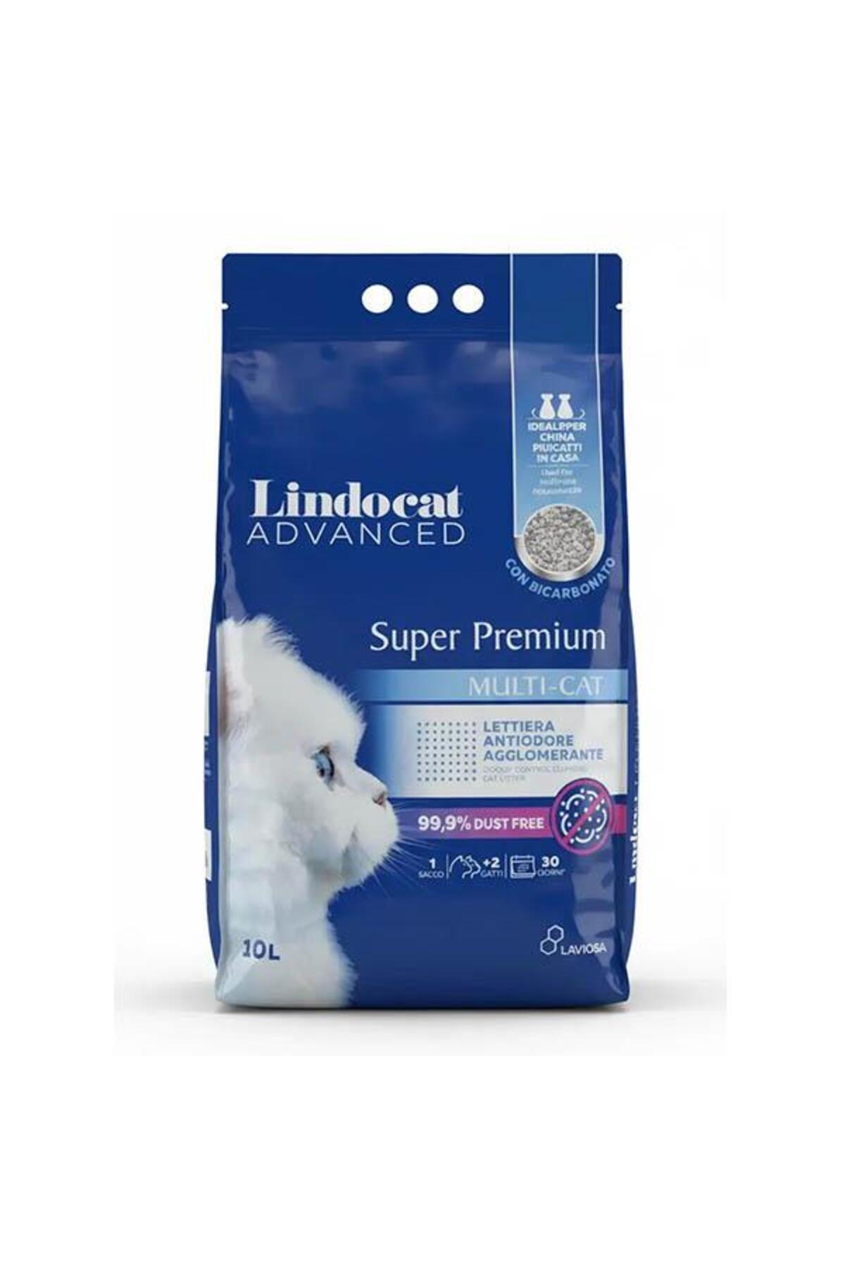 Lindo Cat Lindocat Super Premium Multicat Bikarbonatlı Koku Önleyici ve Ekstra Güçlü Topaklanan Kedi Kumu 10L