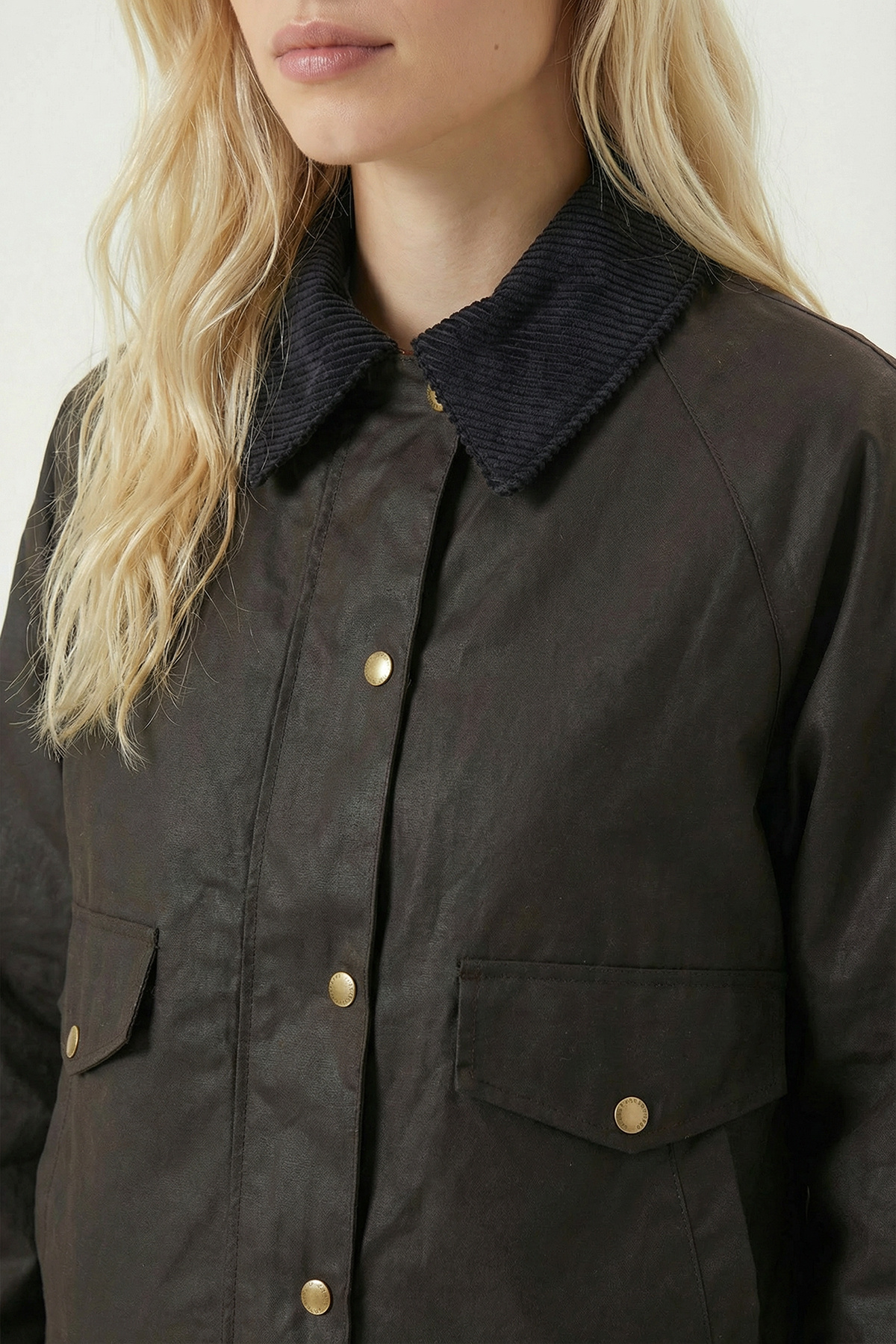 Lovelyİstanbul  Mumlu Görünümlü Kontrast Detaylı Ceket LBY0037 KAHVERENGİ - Görsel 5