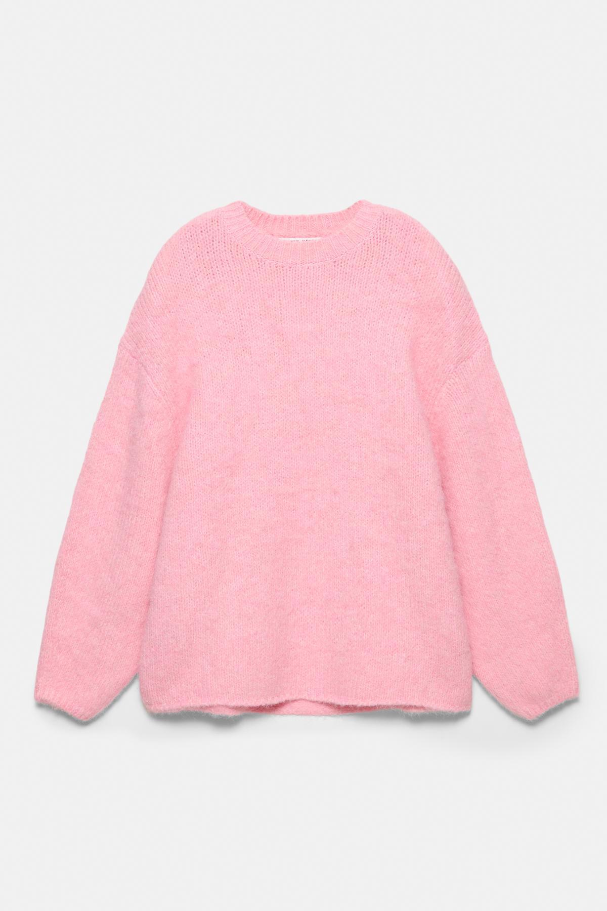 Pull & Bear  Pembe bisiklet yaka kazak - Görsel 6