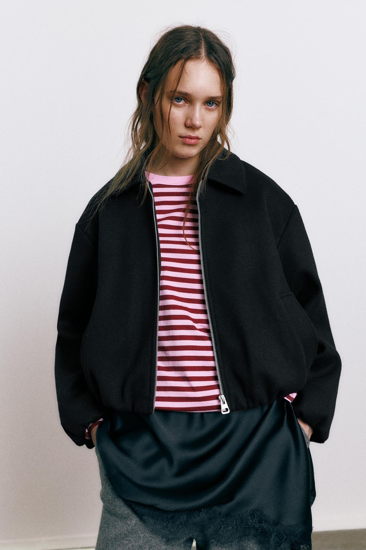 Pull & Bear  Yumuşak kumaş balon ceket - Görsel 3