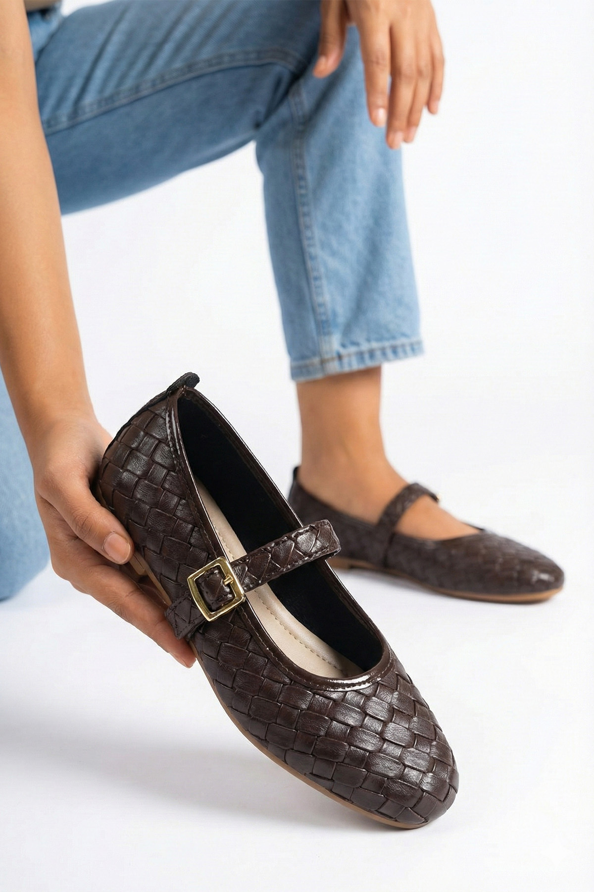 StWenn  Kadın Örgü Babet Ortopedik Hafif Taban Günlük Kullanım - Görsel 5