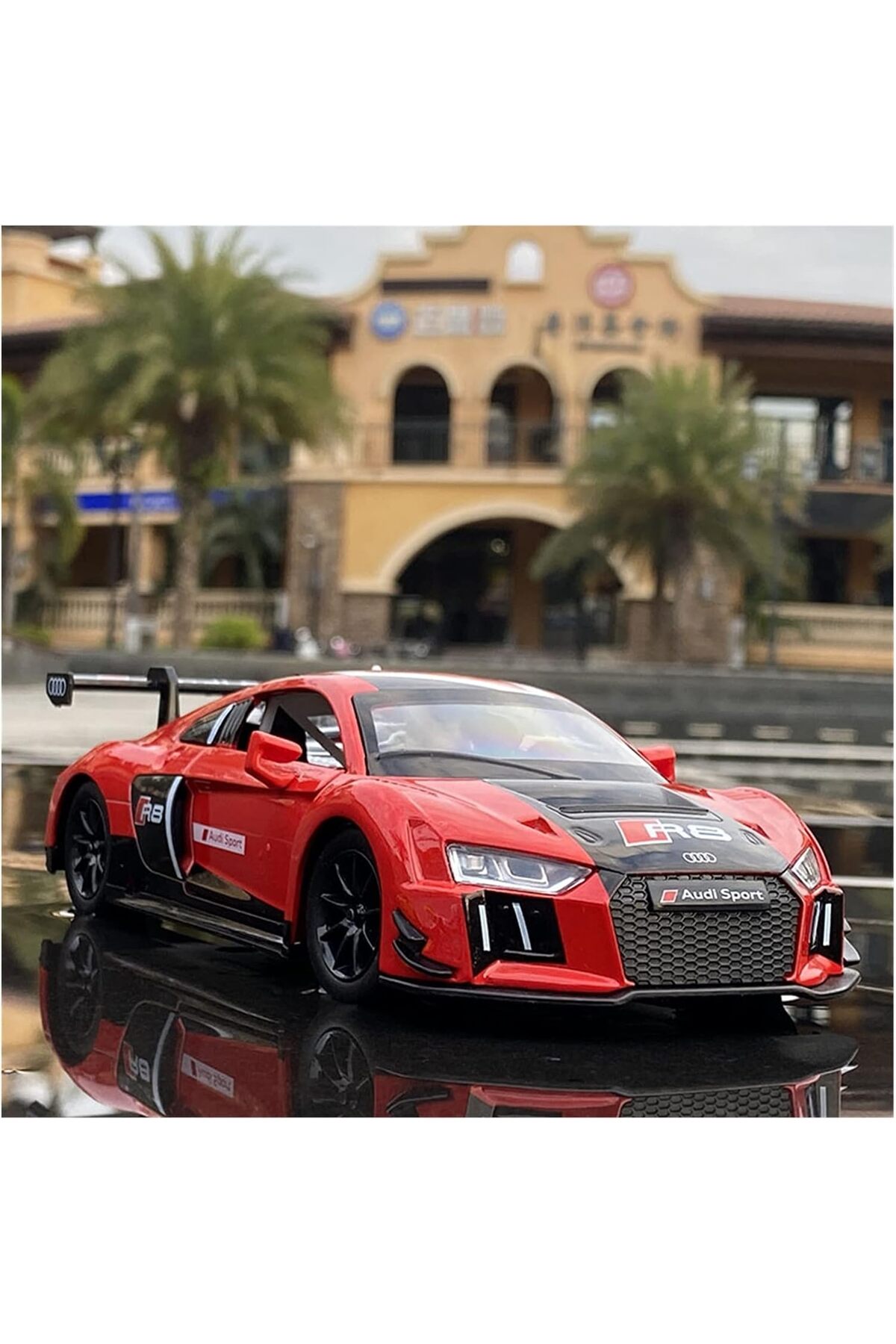 ミニカー MINICHAMPS 400-021382 Audi R8 ALMS scntoys Audi R8 LMS Diecast Model Araba Açılan Kapılar Audi Yarış
