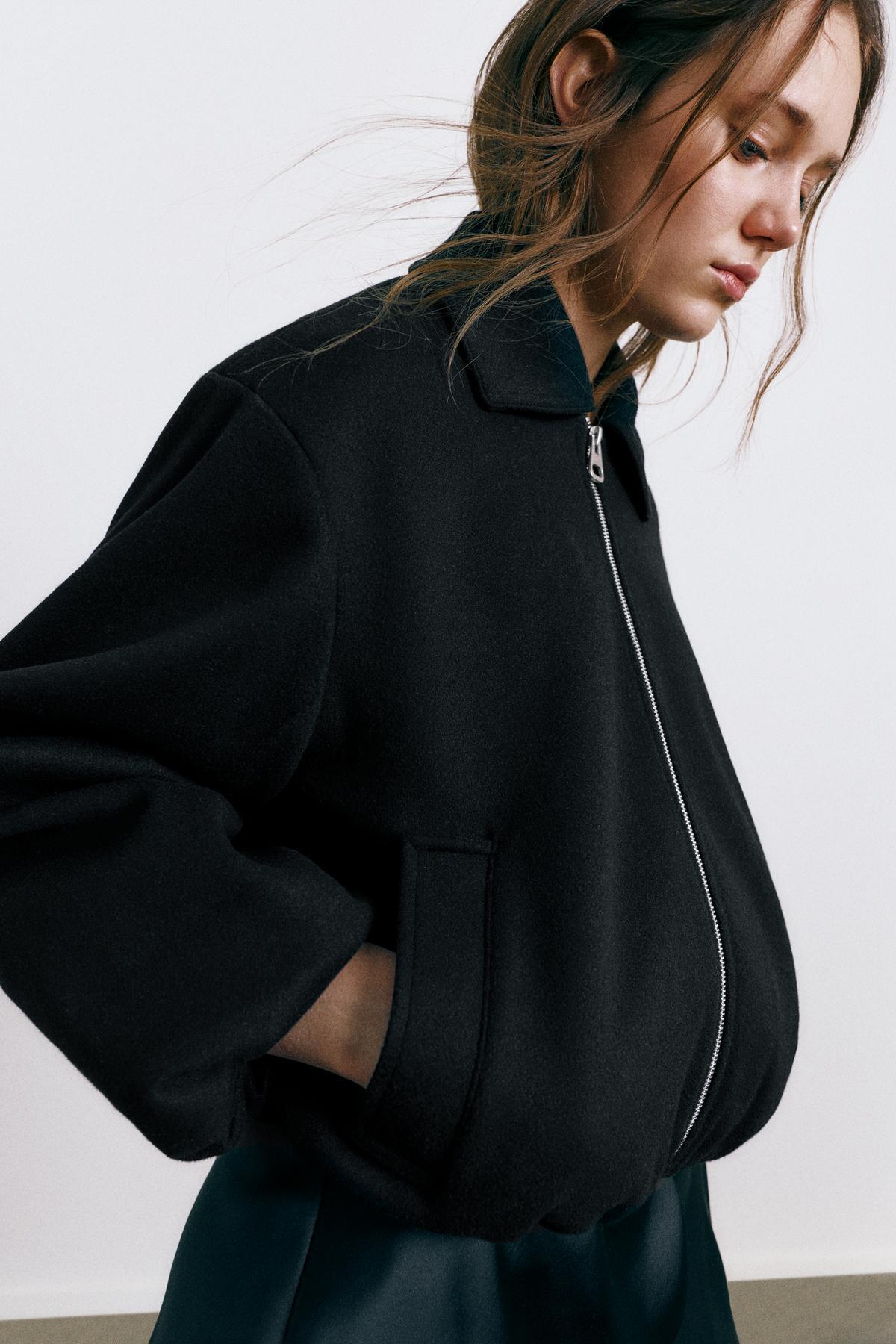 Pull & Bear  Yumuşak kumaş balon ceket - Görsel 5