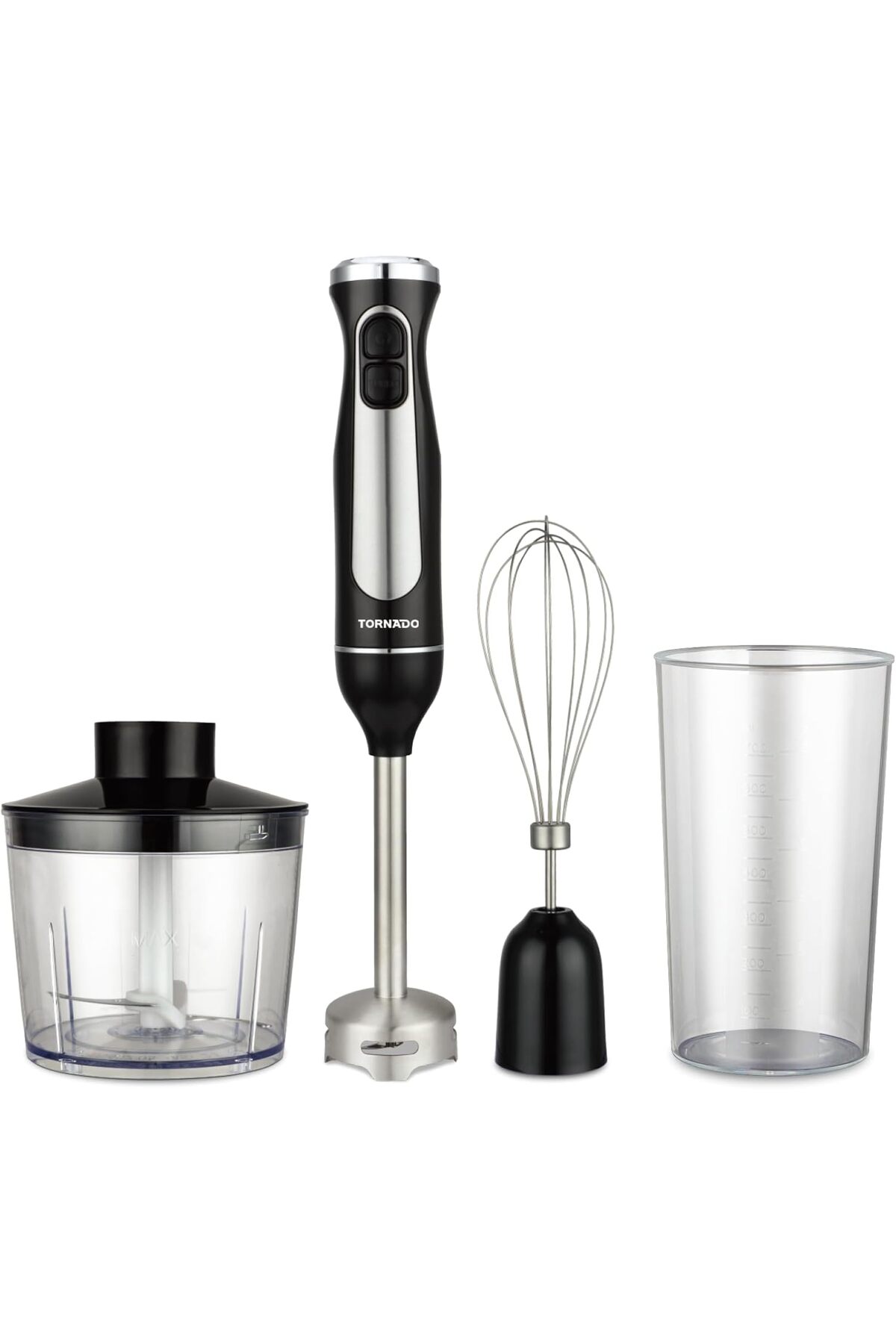 Tornado خلاط يدوي 600 واط، 4X1، سرعتان + سرعة متغيرة بدون تدرج، هيكل بلاستيكي...