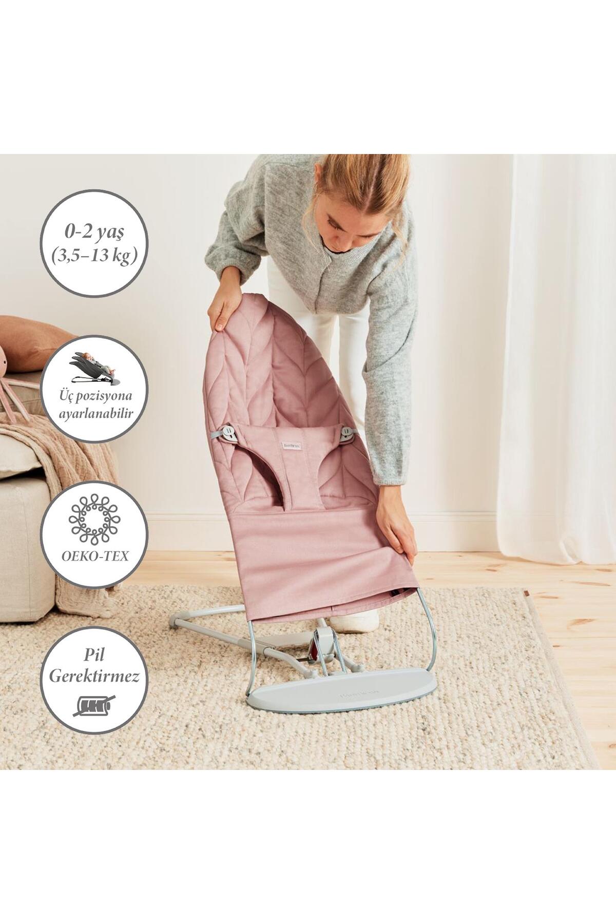 BabyBjörn Bliss Ana Kucağı Petal Woven Dusty Pink fotoğrafı 2 (önizleme)