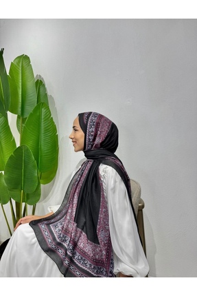 lune ETNİK ŞAL SİYAH MÜRDÜM