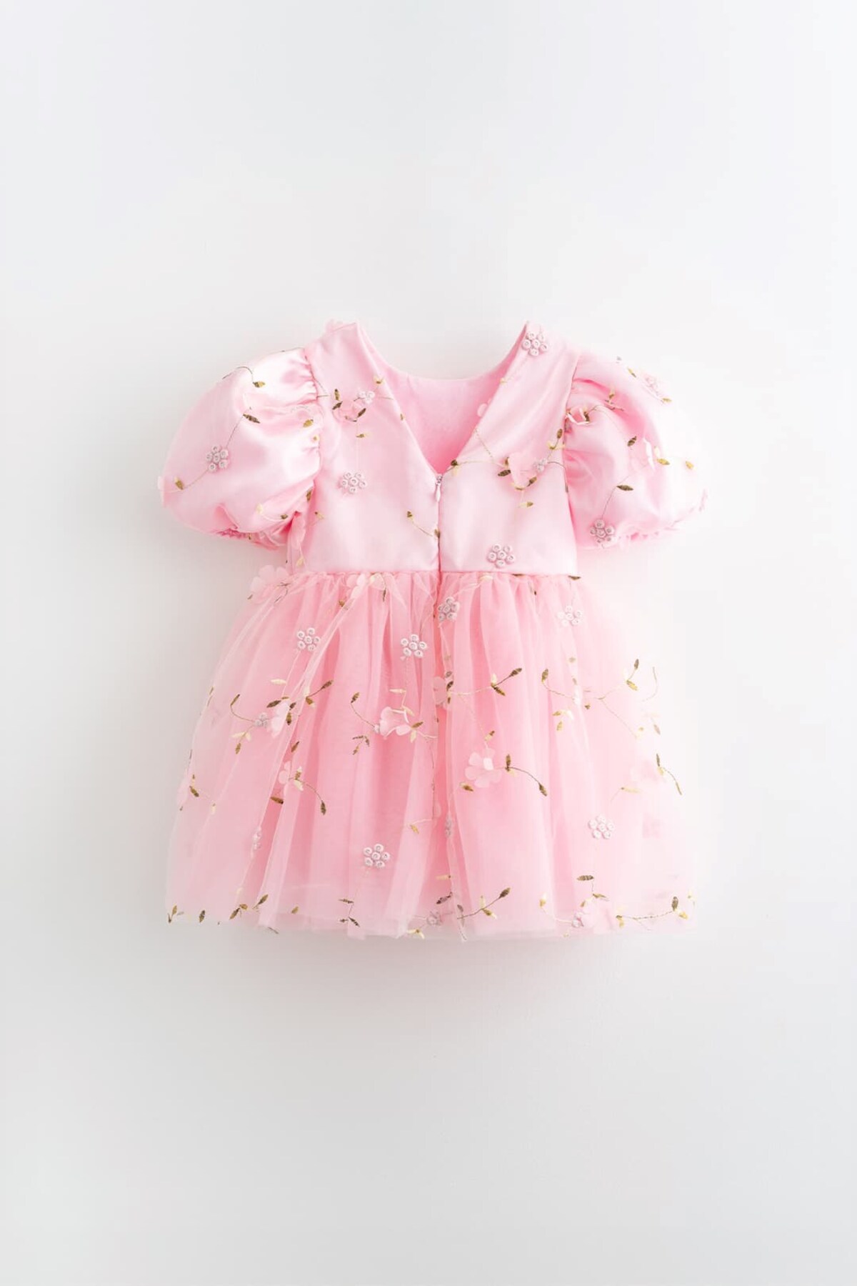 Banamio Flower 3D Çiçek Detaylı Nakışlı Tül Elbise fotoğrafı 3 (önizleme)