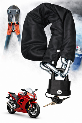 lawrenceshop Strong Grade 10mm 2 metre *Kesilmez Motorsiklet Zinciri + Yale M...