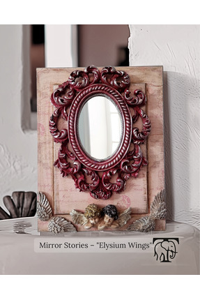 Turapia Design Ayna Dekoru Duvar Dekorasyonu Özel Tasarım Melek Aynası El Yapımı