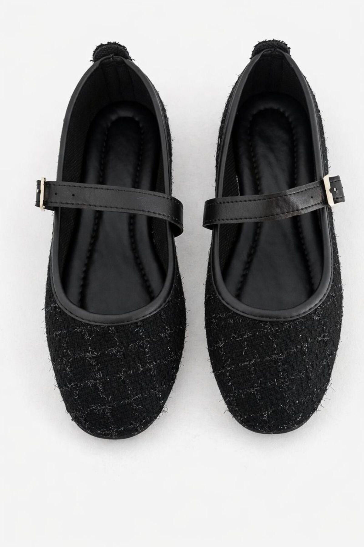 Beyond   Siyah Tüvit Kumaş Mary Jane Babet Şık Tokalı Rahat Taban Günlük Ayakkabı BYNDLCK01 - Görsel 6