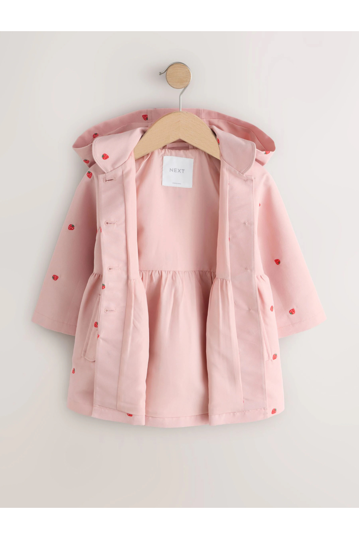 Next Baby Çilek Nakışlı Suya Dayanıklı Mont fotoğrafı 2 (önizleme)