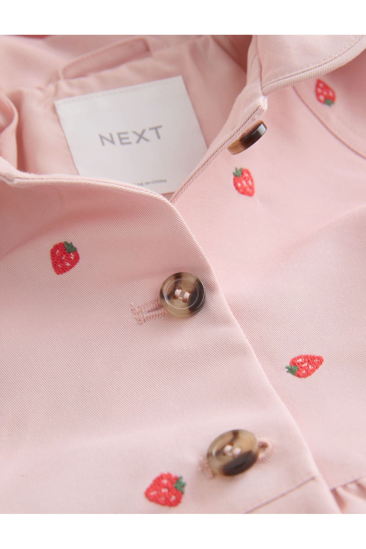 Next Baby Çilek Nakışlı Suya Dayanıklı Mont fotoğrafı 4 (önizleme)